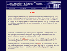 Tablet Screenshot of consumerbehaviorlab.com